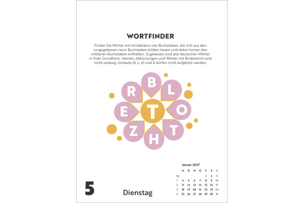 DUMONT Abreisskalender 2027 261479 Gehirnjogging DE 11.8x15.9cm