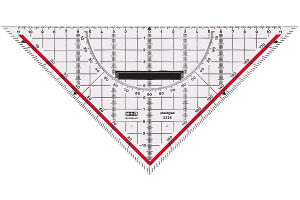 M+R Geometriedreieck 22cm 723230100 abnehmbarer Griff Acryl