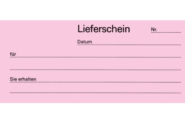 FAVORIT Formularbuch Lieferscheine A5 9231 OK Durchschreibepapier 50x2 Blatt