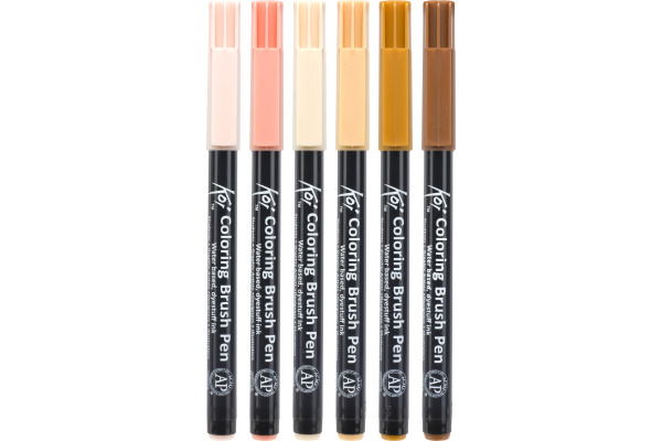 SAKURA Brush Pen Koi POXBR6E Portrait Set 6 Stück