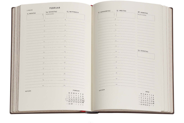 PAPERBLAN Agenda Blühende Poesie 2027 DD1786-9 1W/2S VER Midi HC DE 13x18cm