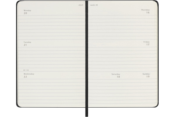 MOLESKINE Wochenkalender 26/27 DHB18WH2Y 18M HC schwarz 9x14cm