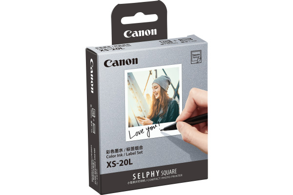 CANON Farbtinte/Kleberset 7,2x8,5cm XS-20L Selphy Square QX10 2x10 Blatt