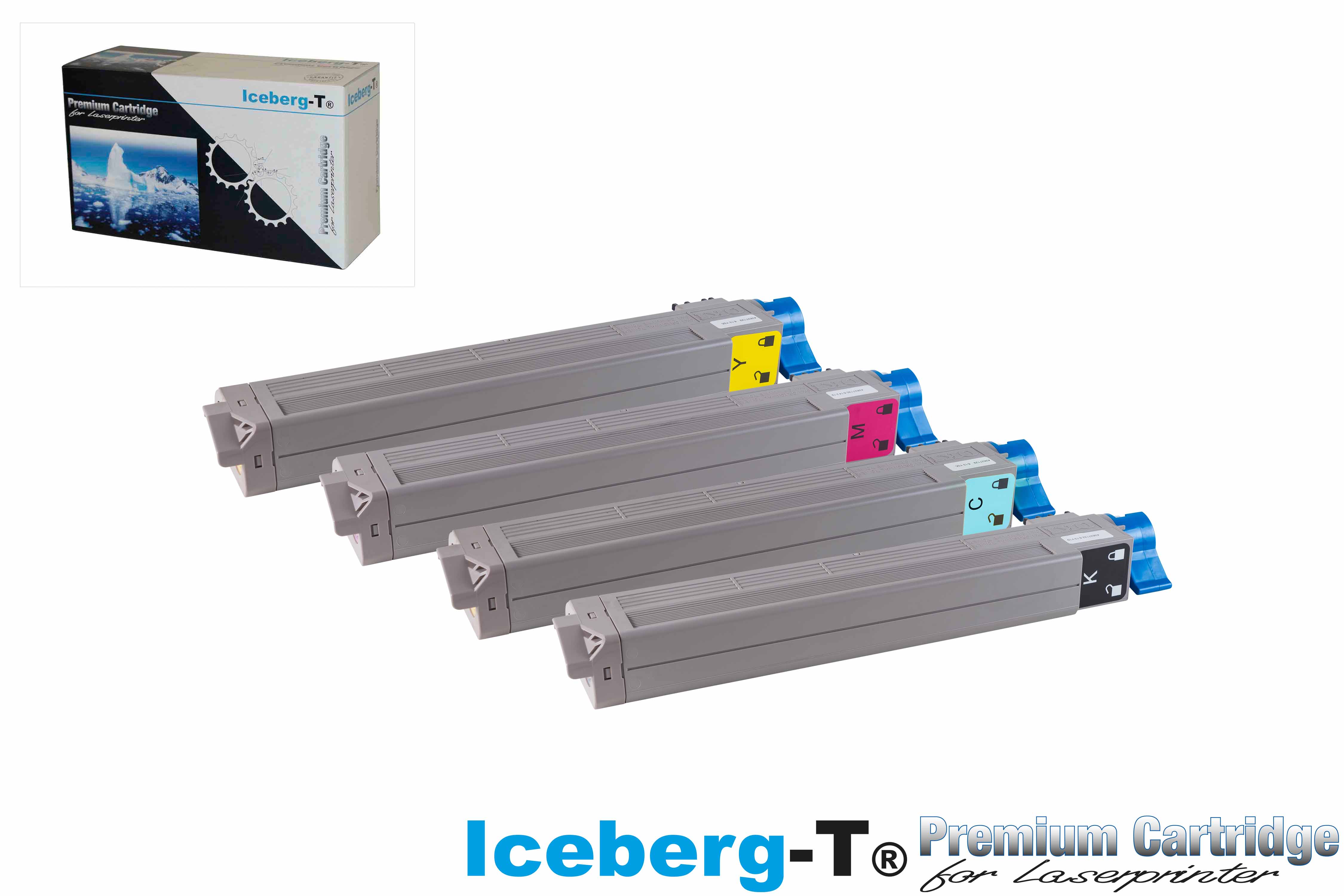 Iceberg-T Toner SET OKI C9600 Set mit allen vier Farben
