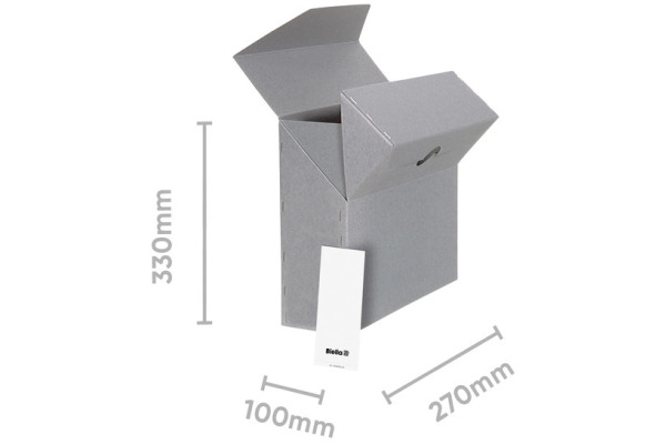 BIELLA Archivschachtel A4 26041000U grau 270x100x330mm