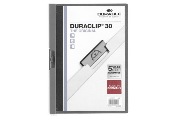 DURABLE Klemmhefter DURACLIP 30 220057 für 30 Blatt A4 anthrazit