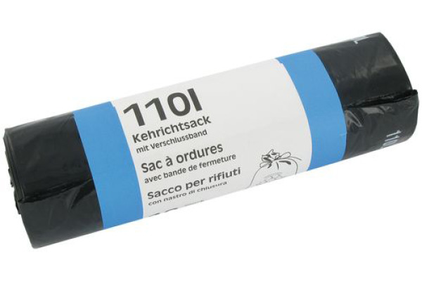 FLEXIPL. Kehrrichtsack R-Logo 5x10Stk. 1034 28my, 110l, mit Verschlussband