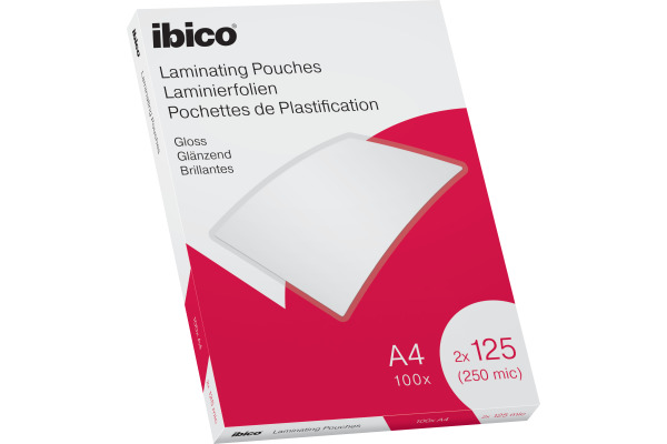 IBICO Laminiertasche A4 627318 glanz, 125my 100 Stk