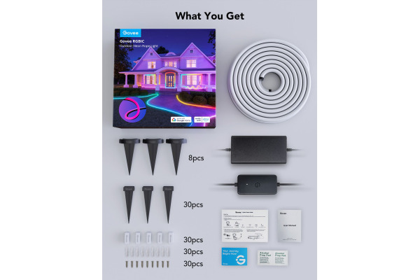 GOVEE LED Lichterkette Light Pro 10m H61A83D1 Outdoor, WiFi