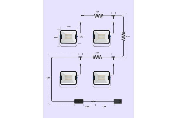 GOVEE LED Smart Flutlichter 4 Stk. H8057C11 Outdoor