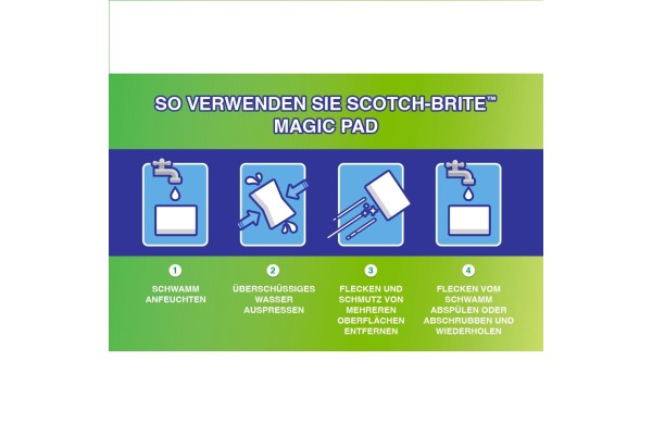 SCOTCH-BR Flecken-Radierer 11x7x3cm SB831/2 Magic2, weiss 2 Stück