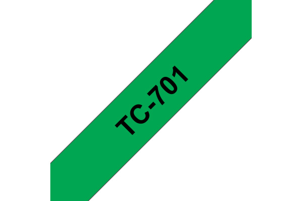 PTOUCH Band, laminiert schwarz/grün TC-701 PT-3000 12 mm