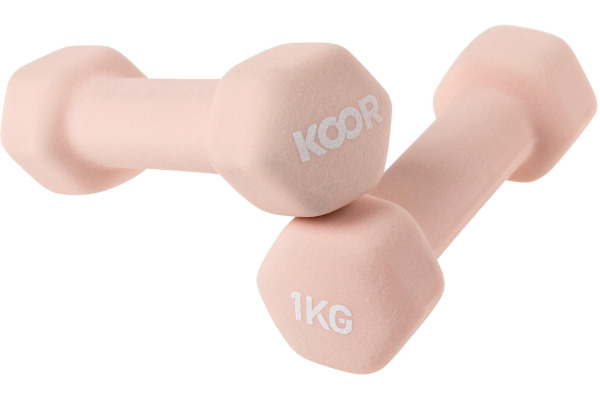 KOOR Kurzhantel Set 1kg F00911 caramel 2 Stück