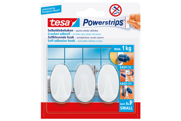 TESA Powerstrips Haken L 575330001 weiss