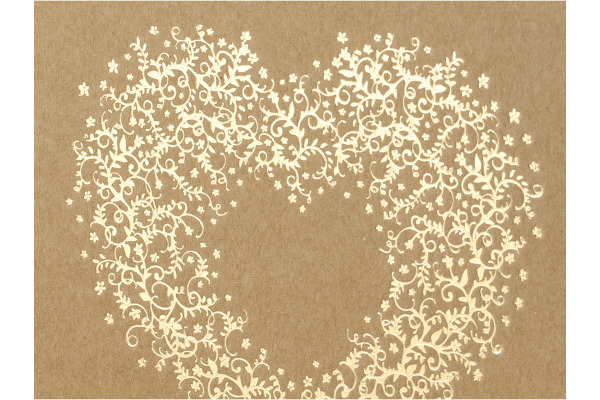 PARTYDECO Gästebuch 20.5x20.5cm KWAP48 kraft 44 Seiten