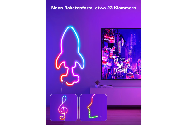 GOVEE Halterungs-Clips H1000001 für Neon Rope Light 20 Stk.