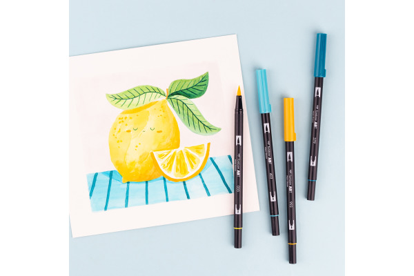 TOMBOW Dual Brush Pen ABT ABT-6PLEM Lemon Squeezy 6 Stück
