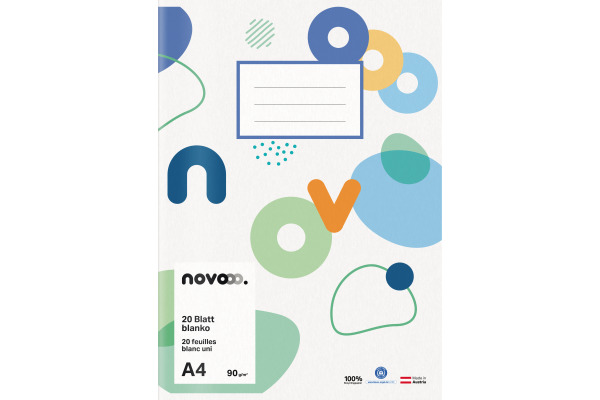 NOVOOO Schulheft A4 729760 blanko 90g