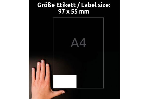 AVERY ZW. Etiketten 97x55mm 3679 weiss 1000 Stk./100 Blatt
