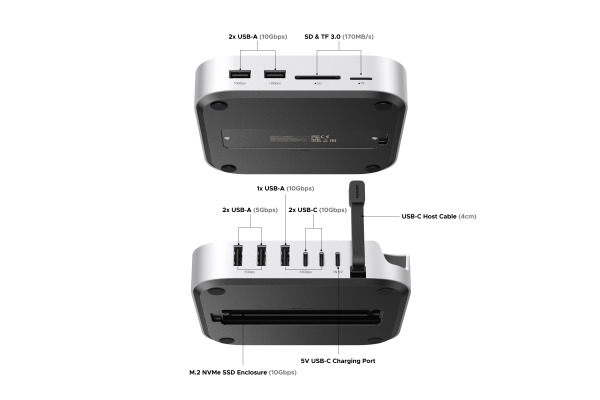 UGREEN Docking Station 11-in-1 65487 USB C, USB A, Space Gray