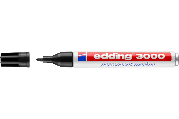 EDDING Permanent Marker 3000 1.5-3mm 3000-1 schwarz, wasserfest