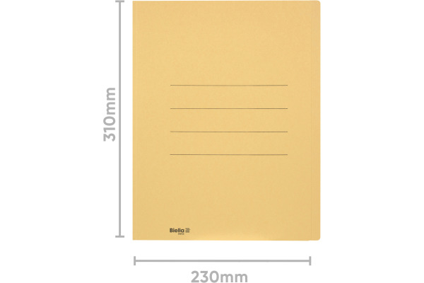BIELLA Einlagemappe A4 25040020U gelb 240g/m2