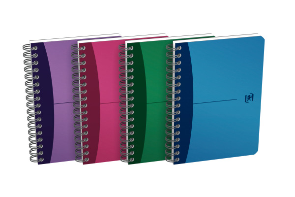 OXFORD Spiralheft Office A6 100100899 ass., kariert 5mm 90 Blatt