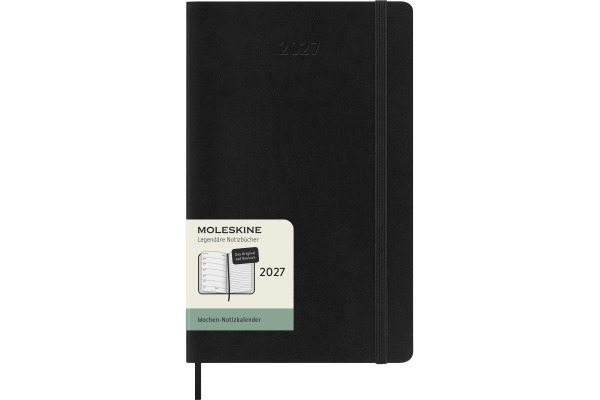 MOLESKINE Agenda Classic Large 2027 DSB12WN3D 1W/1S schwarz SC 13x21cm