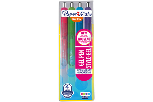 PAPERMATE InkJoy Gel M/0,7mm 1978321 magenta,violett,h'grün,h'blau