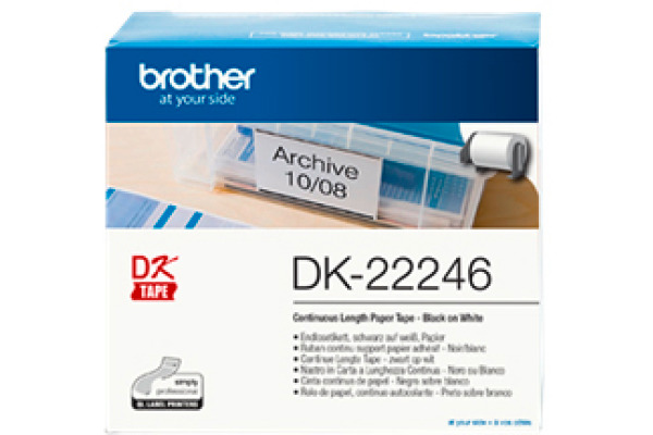 PTOUCH Endlos-Etiketten 103mmx30.48m DK-22246 QL-1050 weiss