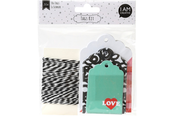 I AM CREA Geschenkanhänger 4089.472 Set Love, 30 Stück