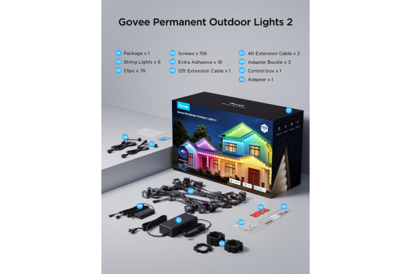 GOVEE LED Lichterkette 30m H705E311 Outdoor, Matter