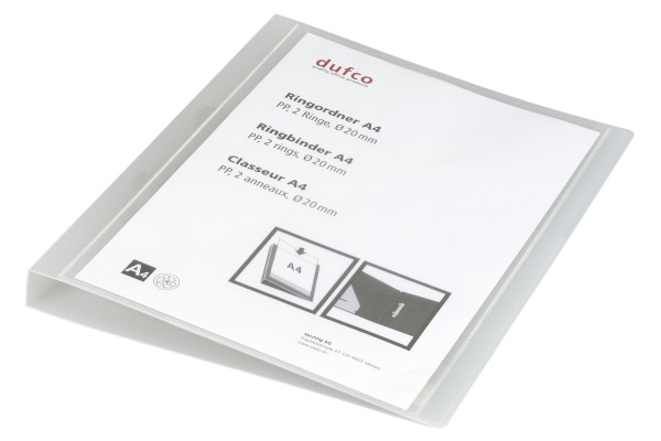 DUFCO Präsentations-Ringbuch 2.8cm 51500.036 2 Ringe transparent A4