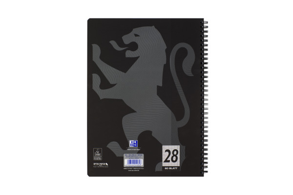 OXFORD Collegeblock Touch A4+ 400121610 schwarz, kariert 90g 80 Blatt