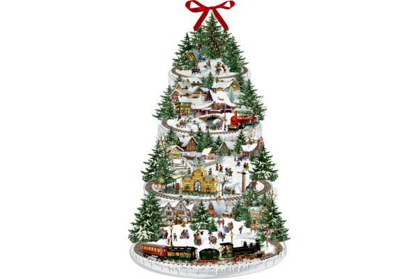 COPPENRAT Adventskalender 38x60cm 71890 Eisenbahn Tanne