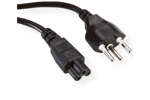 VALUE Netzkabel Black 19.99.209 T12 auf C5, 3polig 1m