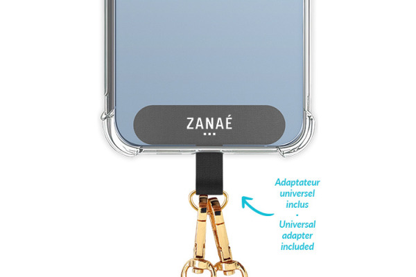 ZANAÉ Phone Necklace Blue Land 18330 Karma colored