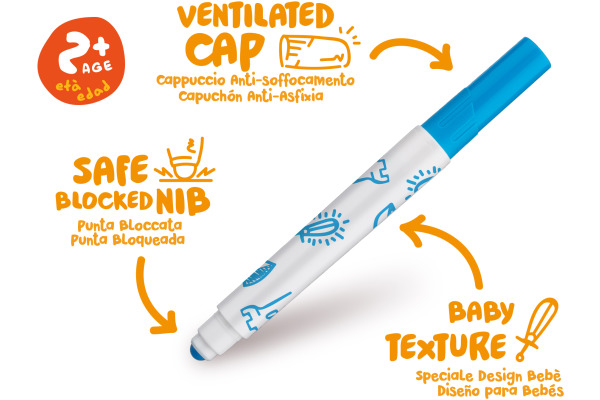 CARIOCA Fasermaler Baby 2+E-6 42813