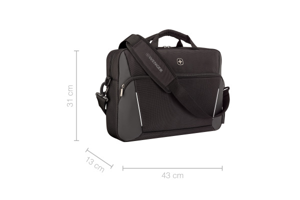 WENGER Laptop Briefcase 16inch 653299 XE Compact Brief Black
