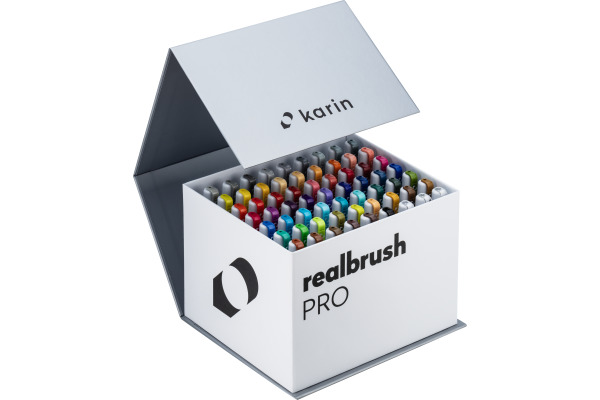 KARIN Real Brush Pen Pro 0.4mm 31C7 Mega Box, 3 Blender 60 Stück