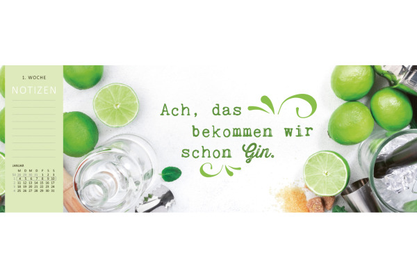 ARS EDITI Tischkalender 2027 13933 Motivation DE 29.7x11.5cm
