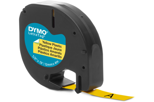 DYMO Schriftband LetraTag gelb S0721620 Plastik 12mmx4m