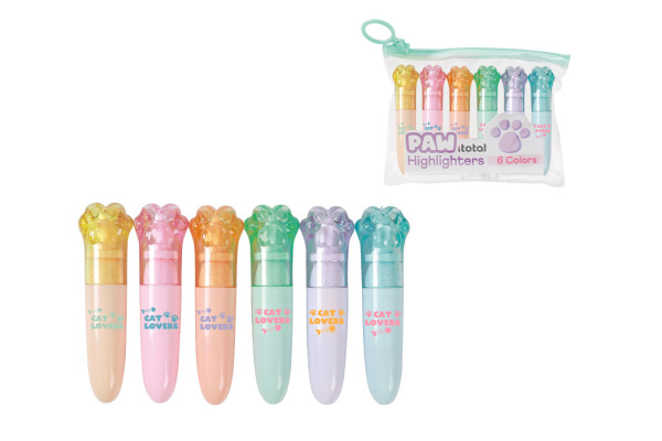 I-TOTAL Textmarker mini XL2306G Tatzen 6 Farben