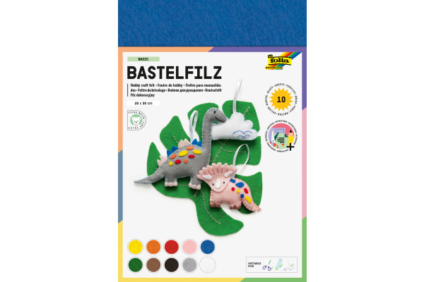 FOLIA Bastelfilz 150g 520409 ass. 10 Blatt