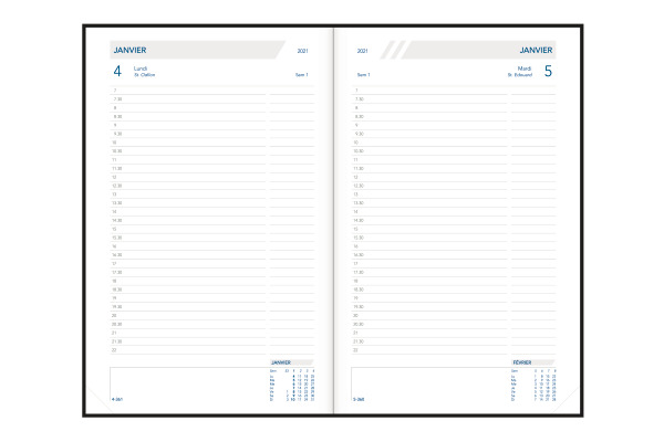 AURORA Agenda Balacron Folio 2027 FA211Z 1T/1S schwarz ML 14x21cm
