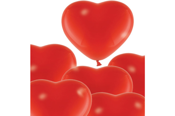 I AM CREA Ballons Herz 27cm 1000-1073 rot 6 Stück