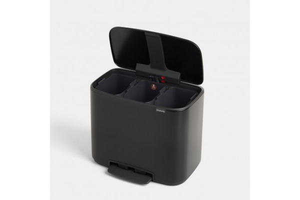 BRABANTIA Treteimer BO 121104 3x11 L schwarz matt
