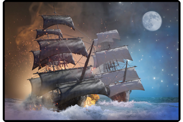 HANSA Schreibunterlage 50x34cm 416000083 Schiff