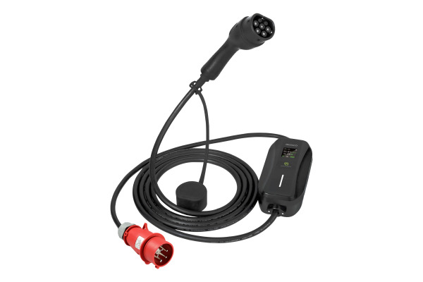 DELTACO e-Charge,cab.LED disp.type-2 EV-3226 3-phase,16A, Mode-2,6m,Bl.