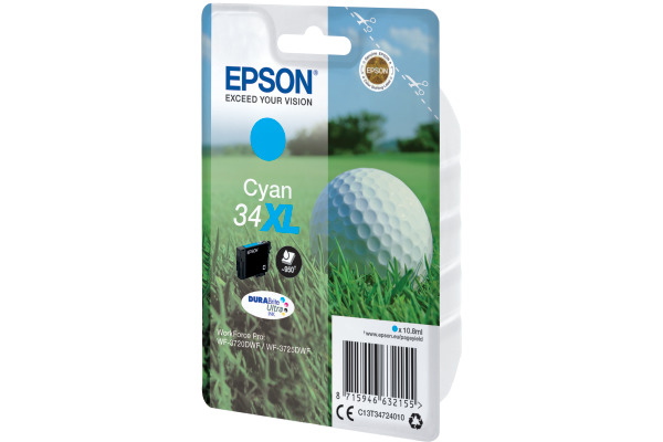 EPSON Tintenpatrone XL cyan T347240 WF-3720/3725DWF 950 Seiten